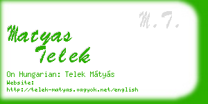 matyas telek business card